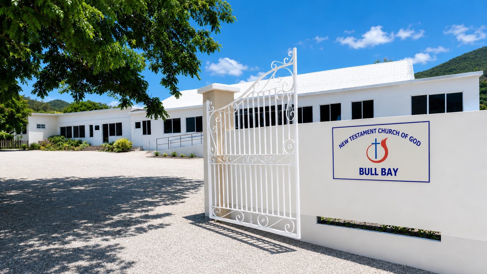 The entrance to New Testament Church of God, Bull Bay